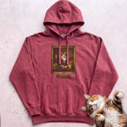 Personalized Still Life With Your Cat Hoodie - Crimson