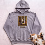 Personalized Still Life With Your Cat Hoodie - Grey