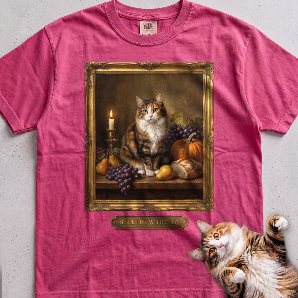 Personalized Still Life With Your Cat T-Shirt - Crunchberry