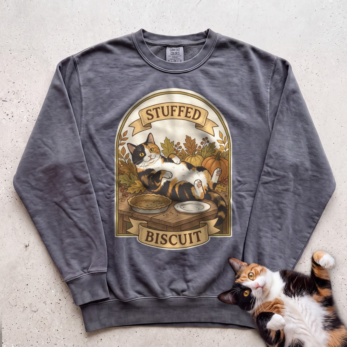 Personalized Stuffed Cat Sweatshirt - Pepper