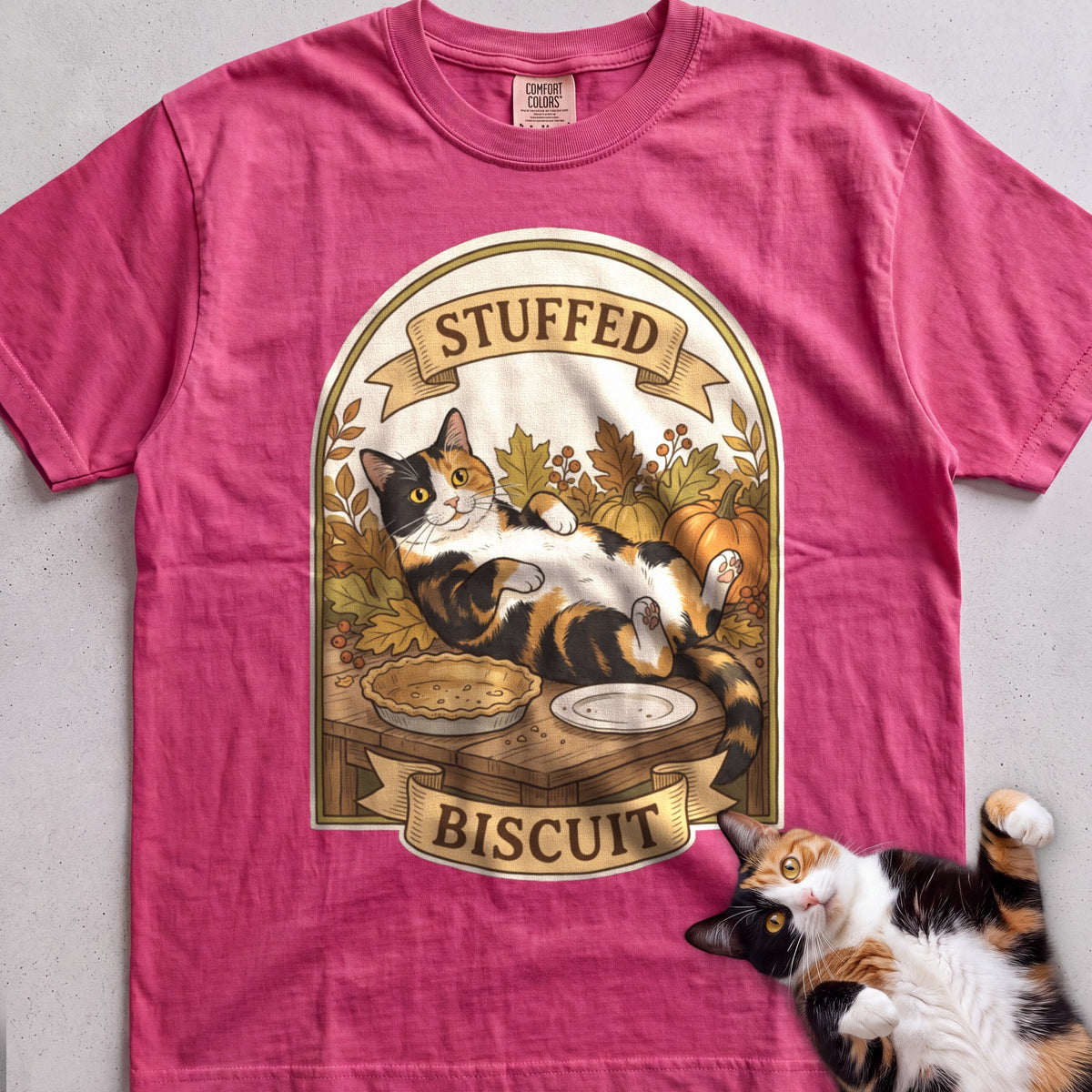 Personalized Stuffed Cat T-Shirt - Crunchberry