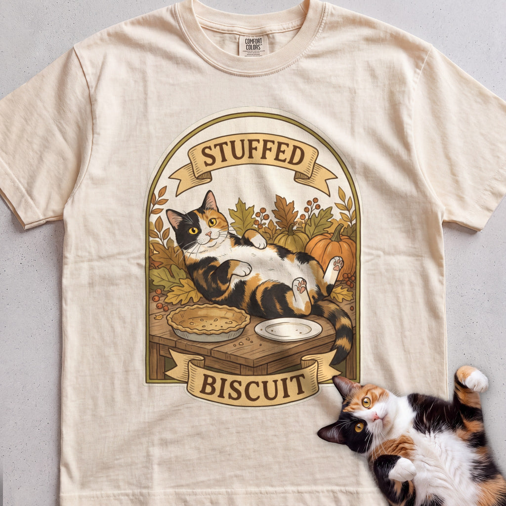 Personalized Stuffed Cat T-Shirt - Ivory
