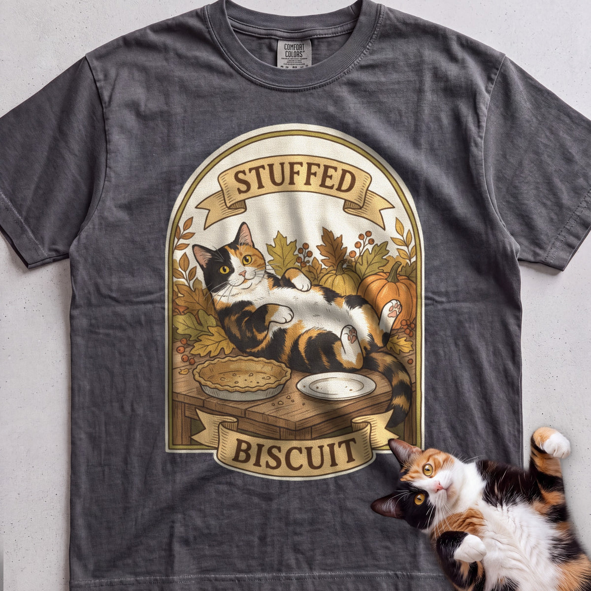 Personalized Stuffed Cat T-Shirt - Pepper