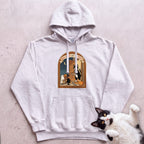 Personalized Trick or Treat Door Cat Hoodie - White