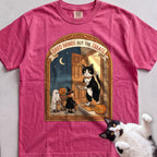 Personalized Trick or Treat Door Cat T-Shirt - Crunchberry