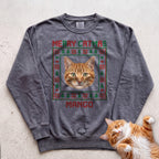 Personalized Ugly Sweater Portrait Cat Sweatshirt - Pepper