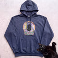 Personalized Upside Down Today Cat Hoodie - True Navy