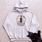 Personalized Upside Down Today Cat Hoodie - White