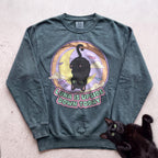 Personalized Upside Down Today Cat Sweatshirt - Blue Spruce