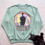 Personalized Upside Down Today Cat Sweatshirt - Light Green