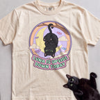 Personalized Upside Down Today Cat T-Shirt - Ivory
