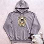 Personalized Wanted for Crimes Against Pie Cat Hoodie - Grey