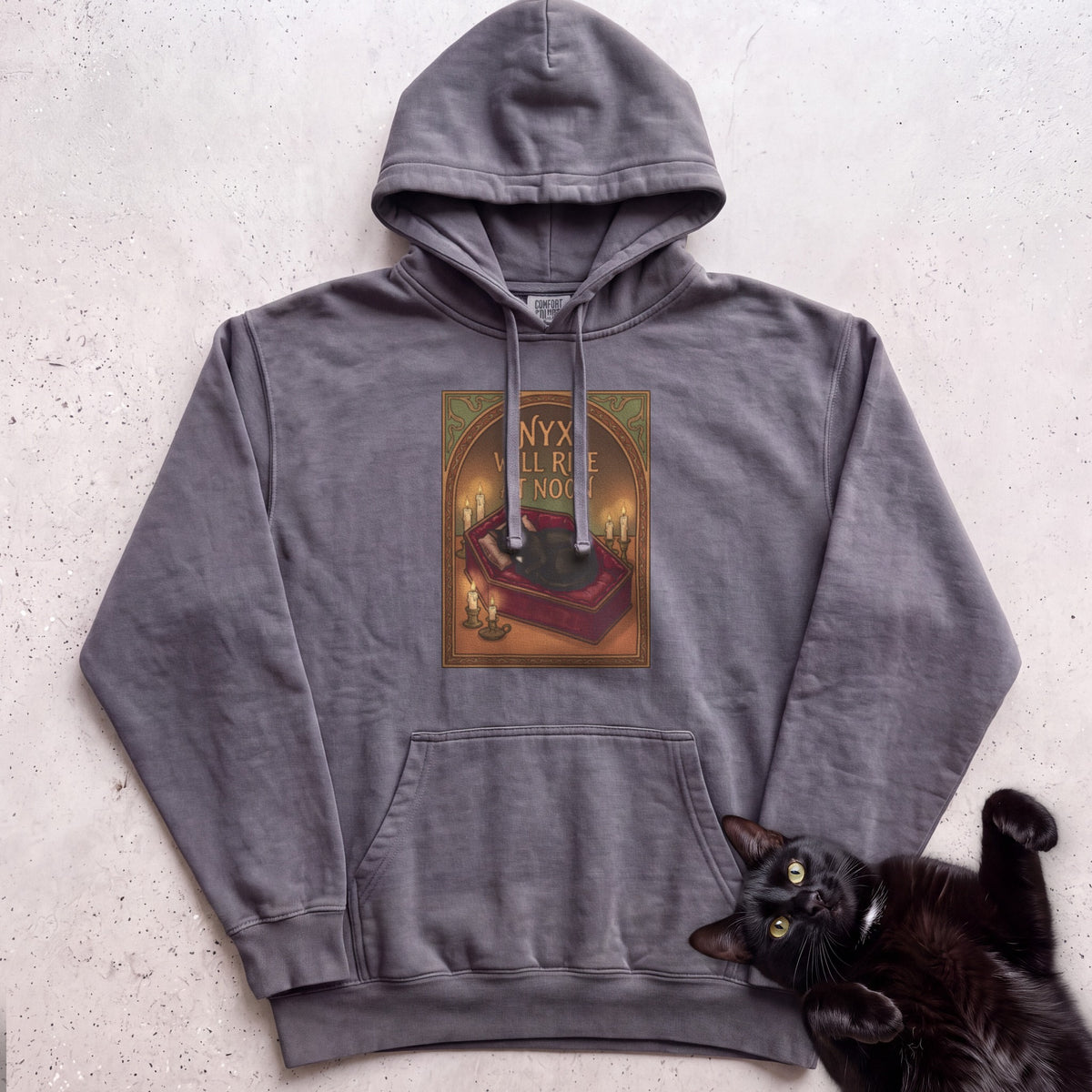 Personalized Will Rise at Noon Cat Hoodie - Pepper