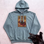 Personalized Will Rise at Noon Cat Hoodie - Seafoam