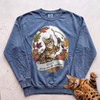 Personalized Wishbone Winner Cat Sweatshirt - Blue Jean