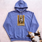 Personalized Witch Tarot Cat Hoodie - Flo Blue