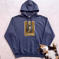Personalized Witch Tarot Cat Hoodie - True Navy
