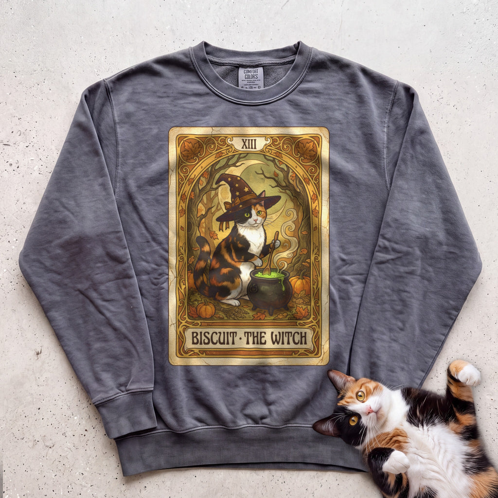 Personalized Witch Tarot Cat Sweatshirt - Pepper