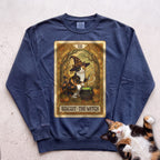 Personalized Witch Tarot Cat Sweatshirt - True Navy