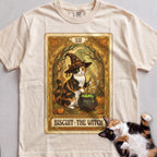 Personalized Witch Tarot Cat T-Shirt - Ivory