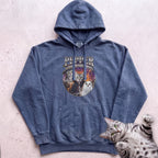Personalized World Haunt Tour Cat Hoodie - Denim
