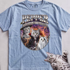 Personalized World Haunt Tour Cat T-Shirt - Chambray