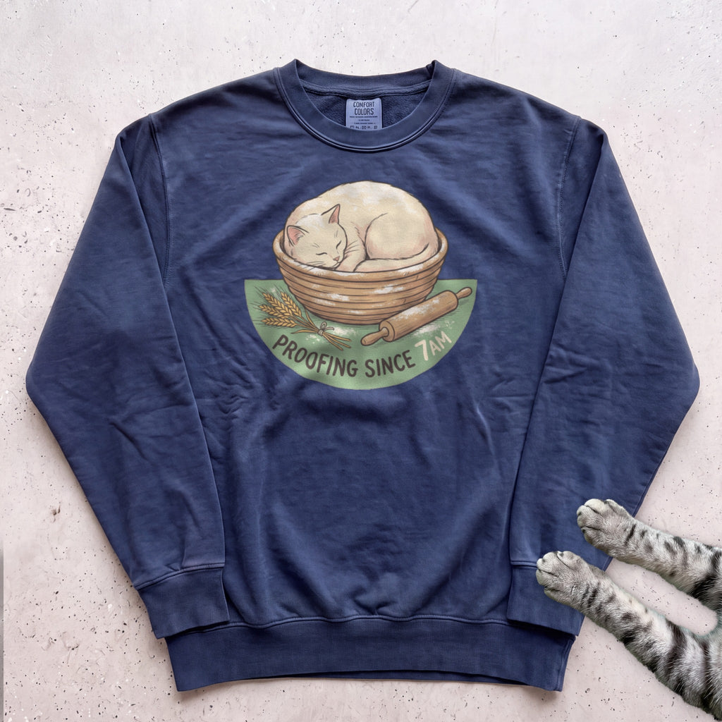 Proofing Since 7AM Cat Sweatshirt - True Navy