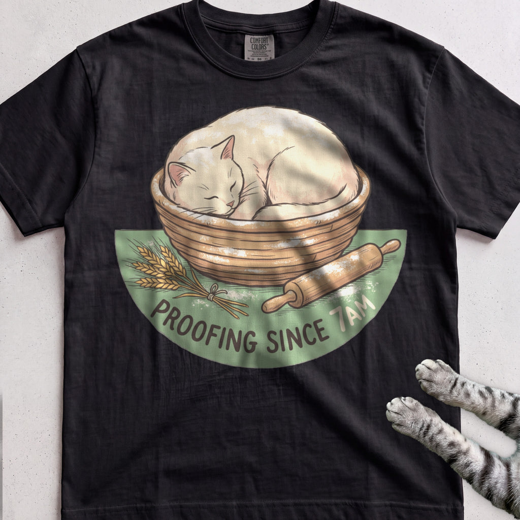 Proofing Since 7AM Cat T-Shirt - Black