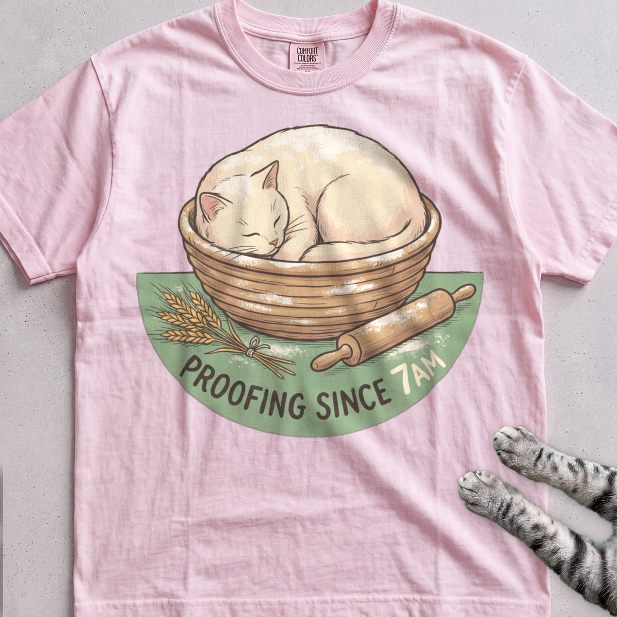 Proofing Since 7AM Cat T-Shirt - Blossom