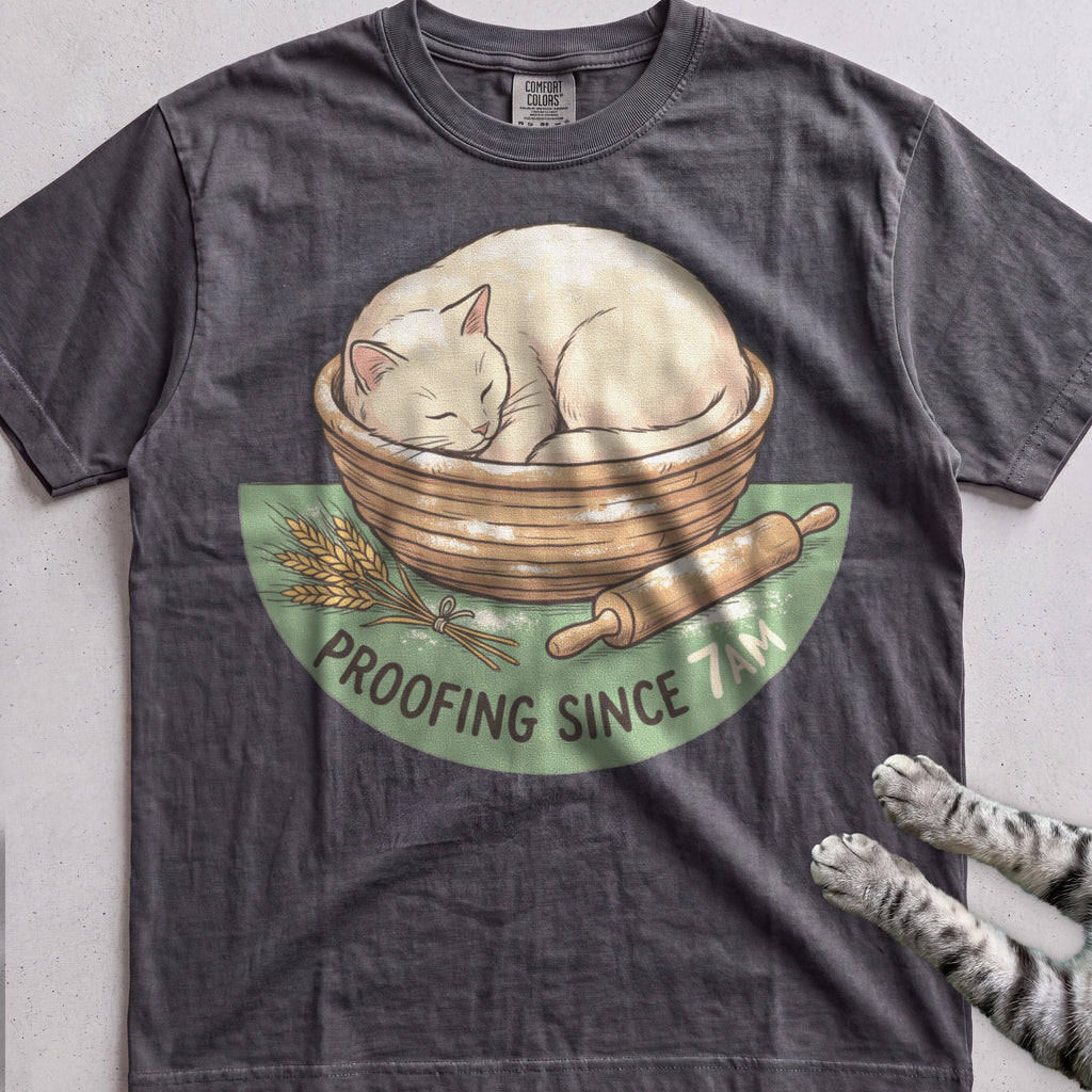 Proofing Since 7AM Cat T-Shirt - Pepper