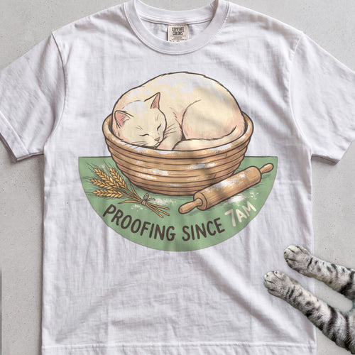 Proofing Since 7AM Cat T-Shirt - White