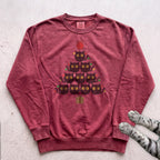 Purr-ty Tree Cat Sweatshirt - Crimson