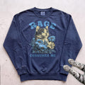 Rage Consumes Me Floral Cat Sweatshirt - True Navy