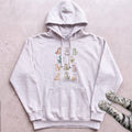 Rainbow Vintage Kittens Hoodie - White