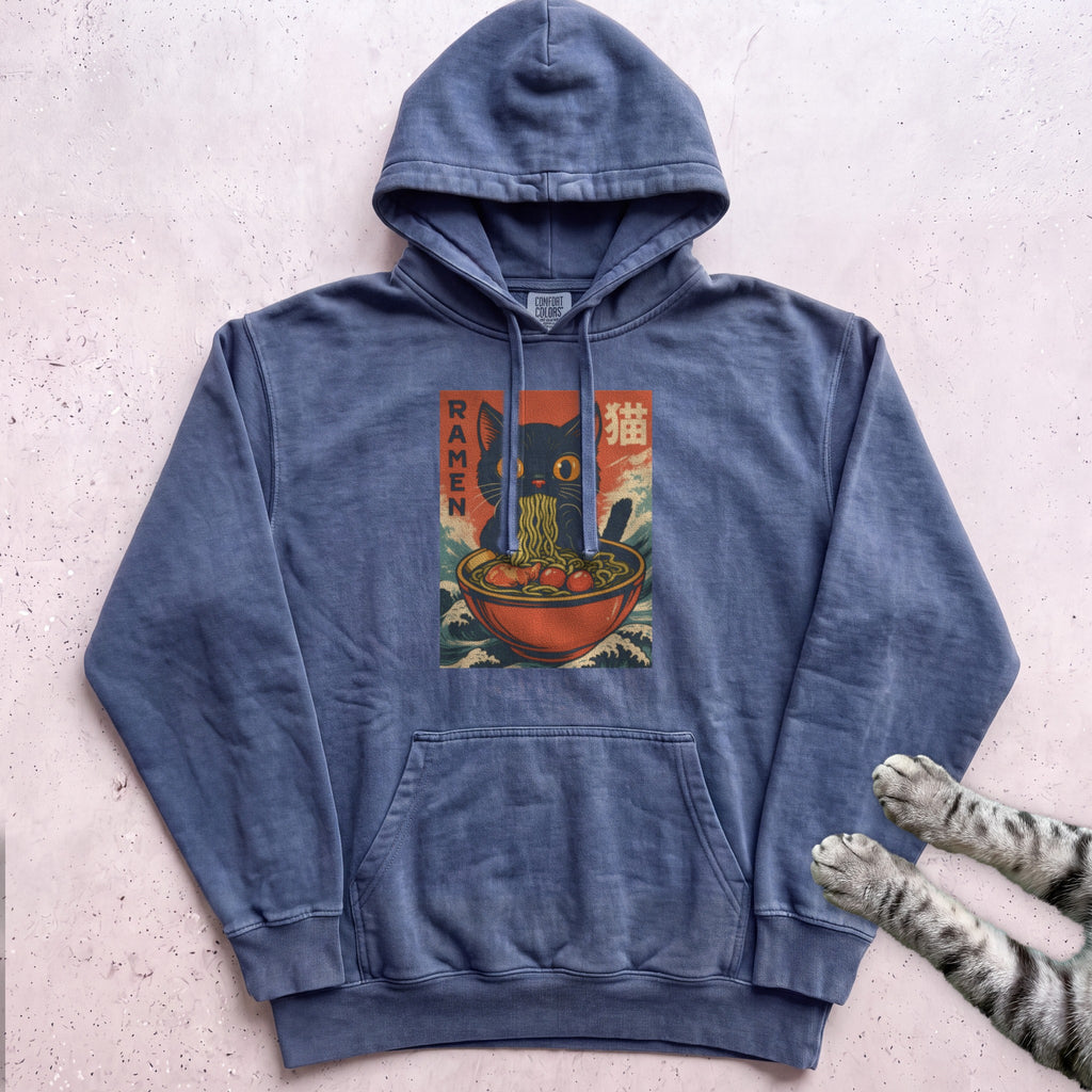 Ramen Cat Hoodie - Denim