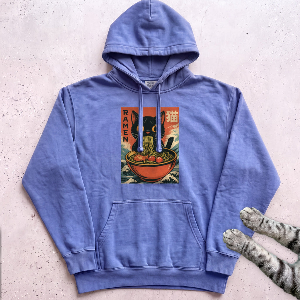 Ramen Cat Hoodie - Flo Blue