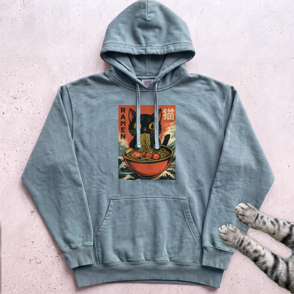 Ramen Cat Hoodie - Seafoam