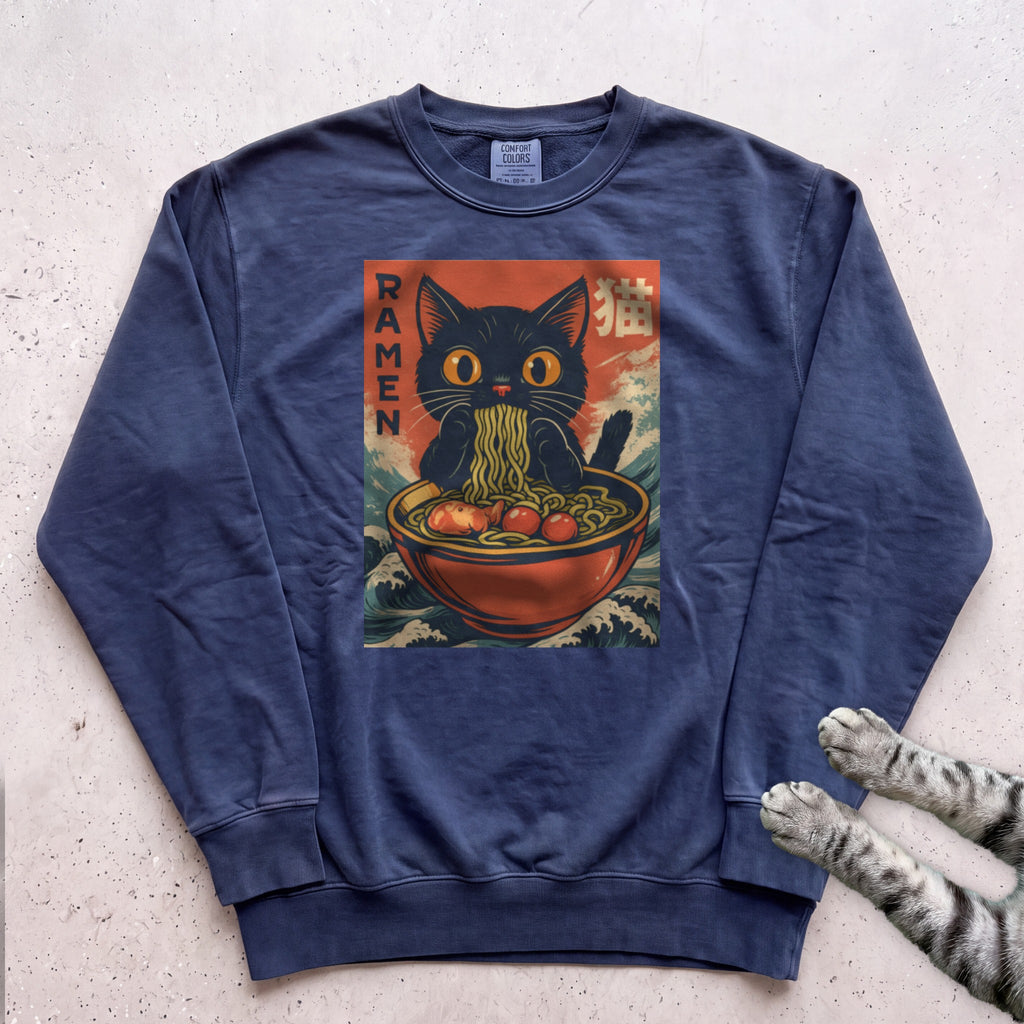 Ramen Cat Sweatshirt - True Navy