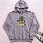 Ramen Date Cat Hoodie - Grey