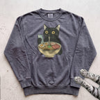 Ramen Date Cat Sweatshirt - Pepper