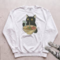 Ramen Date Cat Sweatshirt - White