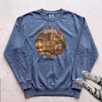 Read, Nap, Repeat Cat Sweatshirt - Blue Jean