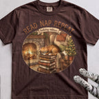Read, Nap, Repeat Cat T-Shirt - Espresso