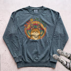 Rein-Meow Cat Sweatshirt - Blue Spruce