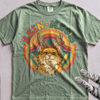Rein-Meow Cat T-Shirt - Light Green
