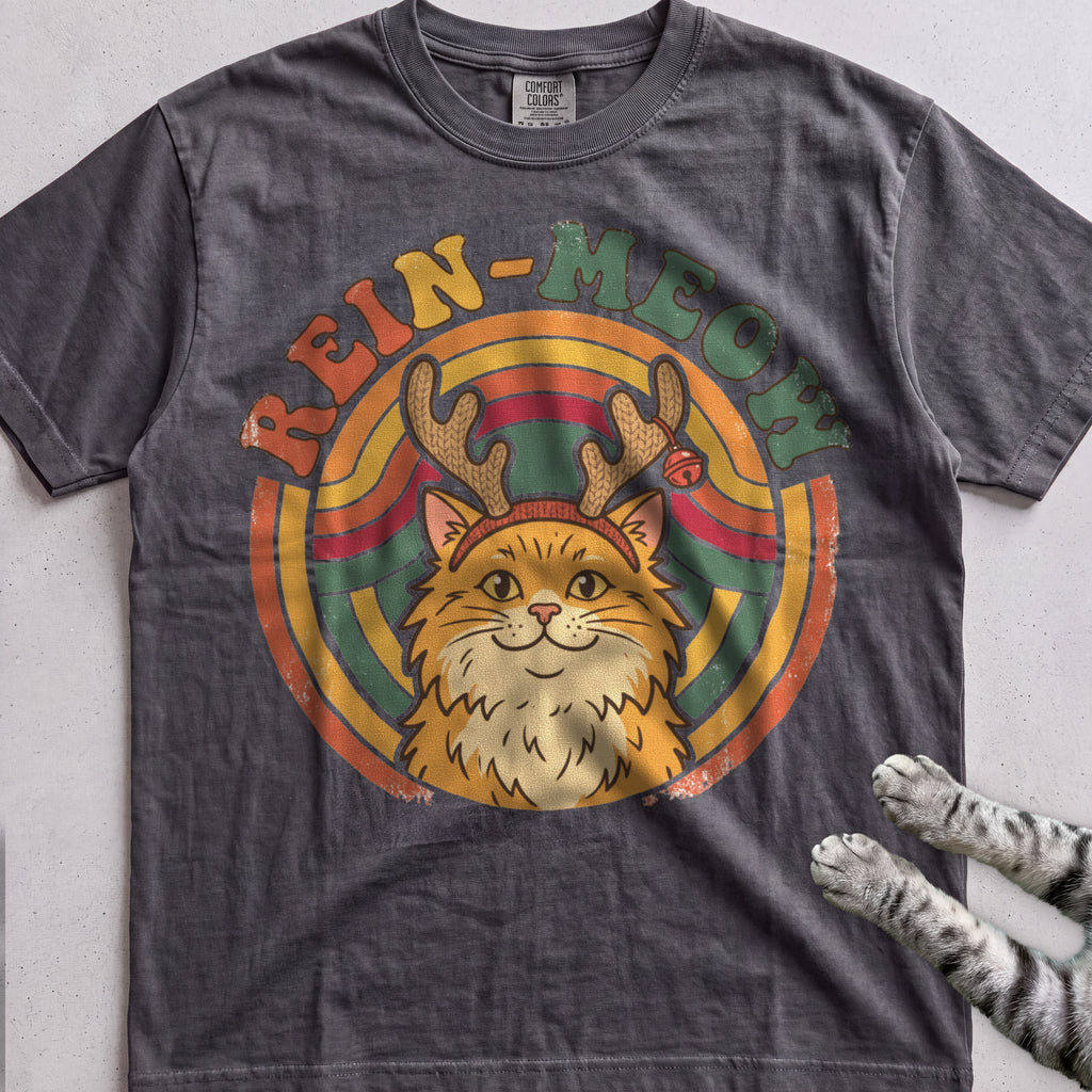 Rein-Meow Cat T-Shirt - Pepper