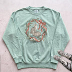 Ribbon & Pine Kittens Sweatshirt - Light Green