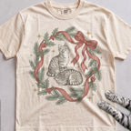Ribbon & Pine Kittens T-Shirt - Ivory
