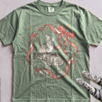 Ribbon & Pine Kittens T-Shirt - Light Green