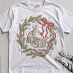 Ribbon & Pine Kittens T-Shirt - White